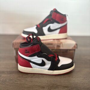 NEW Nike Air Jordan 1 Retro High OG "Black Toe" 7Y